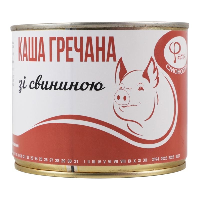Каша Гречана зі свининою з/б 525г